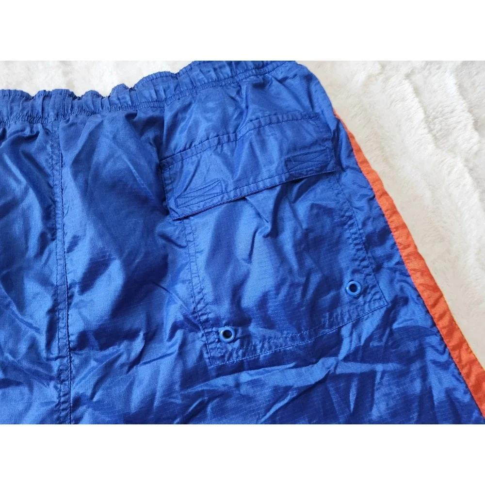 Tommy Hilfiger Swim Trunks Lined Vintage Blue Orange Yellow Mens Large Drawstrin